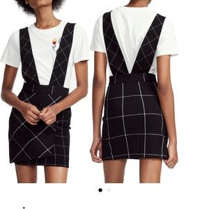 MAJE Joly Check Overall Dress